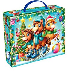 Чемоданчик "Фигуристы" до 1кг Материал: Микрогофрокартон